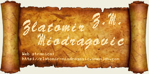 Zlatomir Miodragović vizit kartica